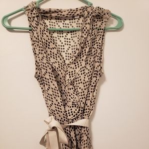 Vtg sheer polka dot blouse